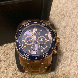 Invicta Pro Diver Men's Scuba 48mm Rose Gold Limited Edition Chrono Watch 30780
